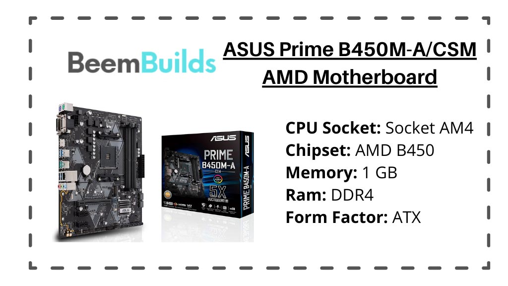 ASUS Prime B450M-A/CSM AMD Motherboard