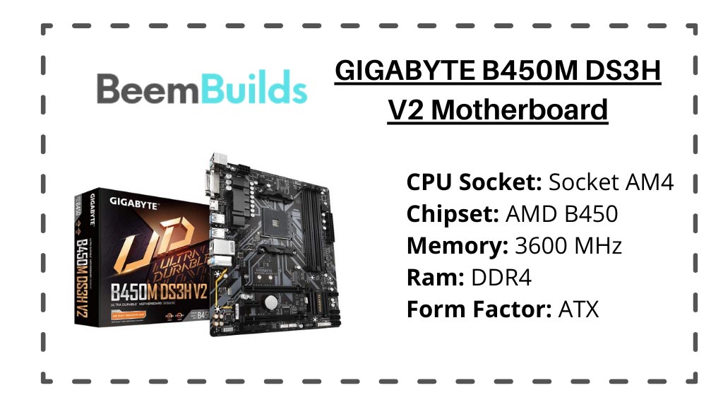 GIGABYTE B450M DS3H V2 Motherboard