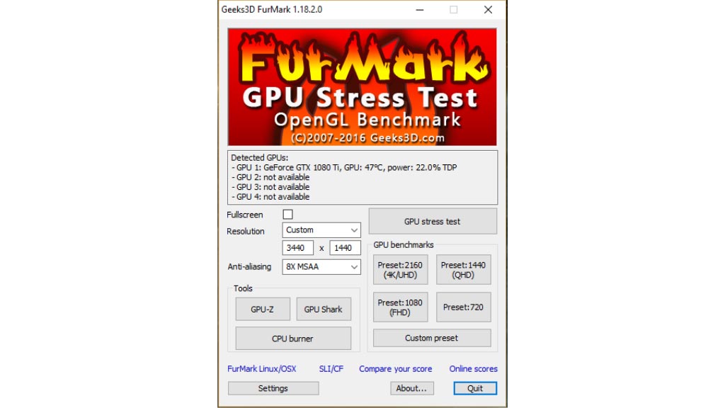Graphics card stress test
